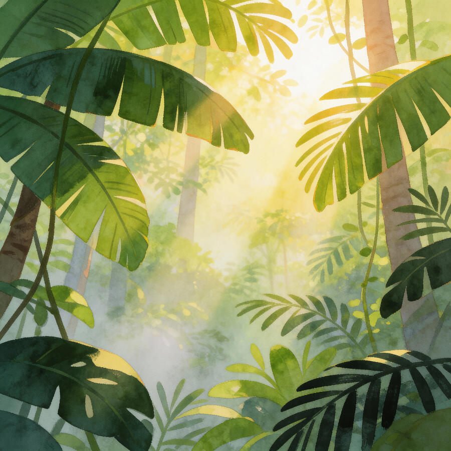 Regenwald - Morgenlicht